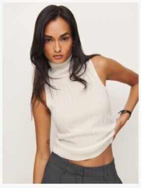 Reformation Rowyn Cashmere Turtleneck Tank